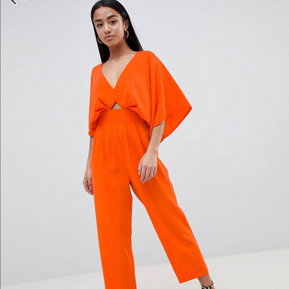 ASOS PETITE ORANGE JUMP SUIT